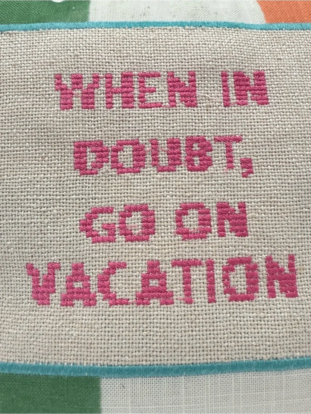 Sm Decorative Throw Pillow Perfect For  Airbnb ~ Guest Room Needlepoint Vacation